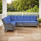 Option Grey Rattan - Blue Cushion