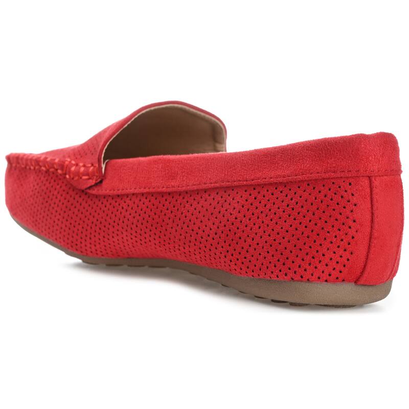 Journee Collection Women's Halsey Comfort Insole Slip On Round Toe Loafer Flats