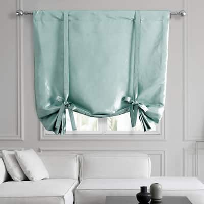 Exclusive Fabrics Faux Silk Taffeta Tie-Up Window Shade (1 Panel)