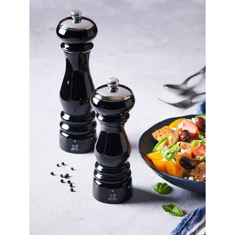 Peugeot PARIS ICÔNE Pepper Mill, 22cm-8¾in, Black Lacquer - 2.32 x 2.32 x 8.66 inches - 2.32 x 2.32 x 8.66 inches - Black Lacquer - 1 Piece
