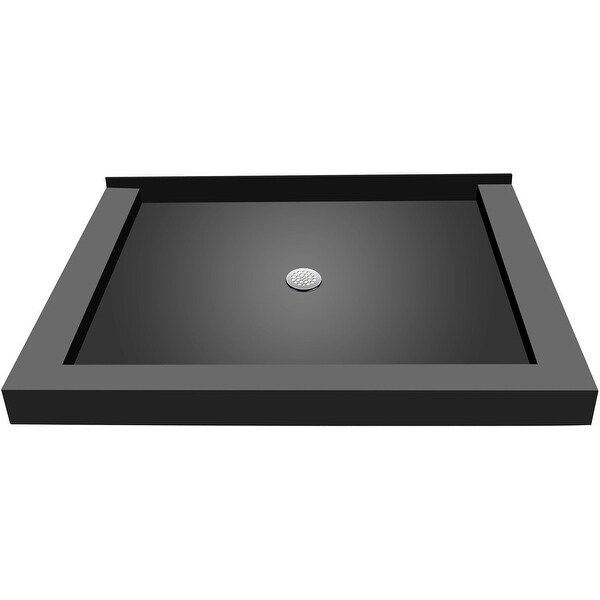 Tile Redi P4860CDT-PVC-22x30-4.5-4.5 Redi Base 60" X 48" Single Wall Shower Pan with Triple Threshold and 2" Center Drain