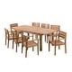 preview thumbnail 16 of 14, Wilson Outdoor Wood Expandable Rectangle Dining Set by Christopher Knight Home