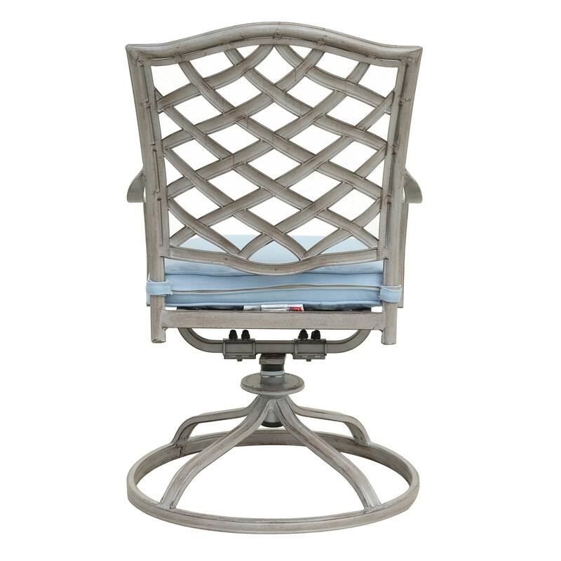 Deer Lake Aluminum Dining Swivel Chairs with Cushions (Set of 2) by Havenside Home