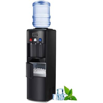 2-in-1 Top Loading Water Cooler Dispenser with Built-in Ice Maker