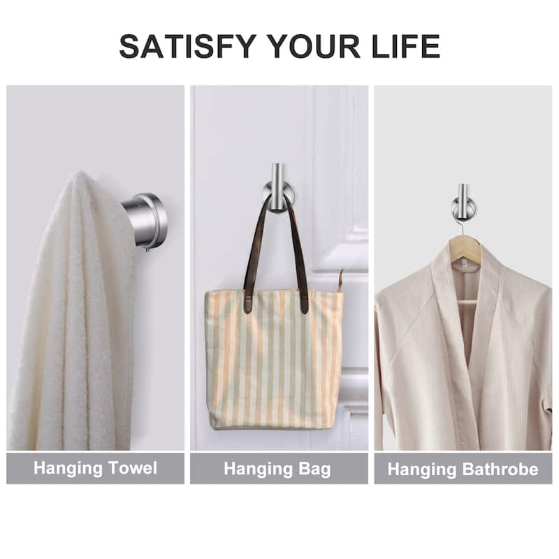 WOWOW 304 Stainless Steel Bathroom Towel Hook