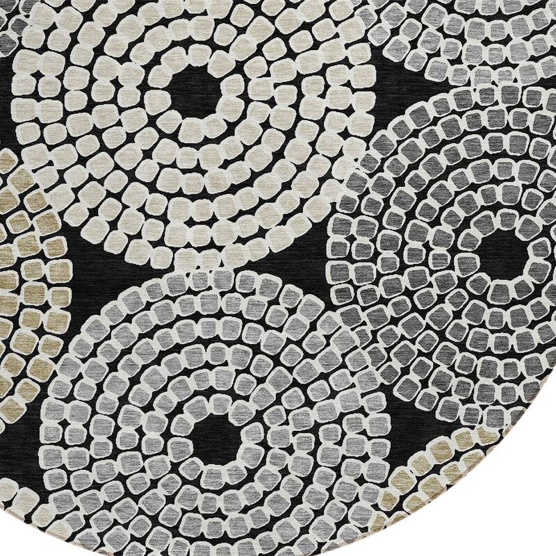 HomeRoots Geometric Transitional Rectangle Outdoor Rug