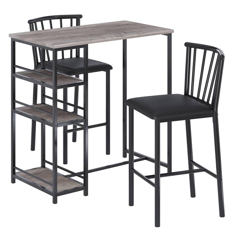 Futzca Dining Table Set, Kitchen Bar Table and Chairs, 3 Or 4 Pieces