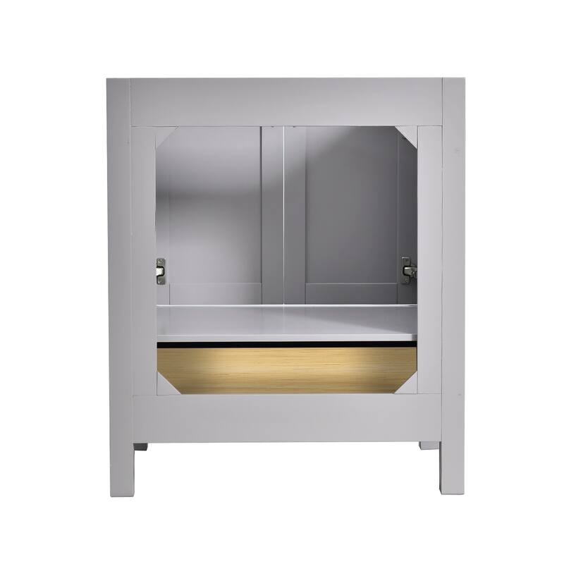 StarrySky 30 inch Undermount Single Sink Bathroom Vanity with Engineered Carrara Marble Top