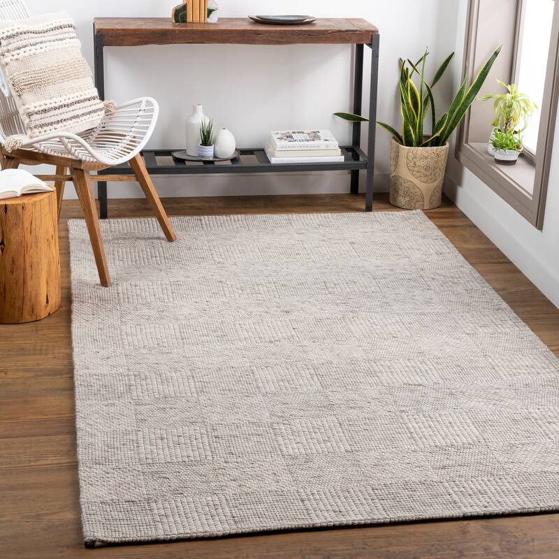 Artistic Weavers Luzhin Modern Checkered Area Rug - Off-White - 8' 10" x 12'