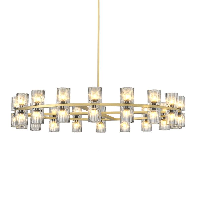 Modern 36" Gold Round Chandelier