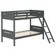 preview thumbnail 3 of 6, Wooden Versatile Twin over Twin Bunk Bed with Built-in Ladder