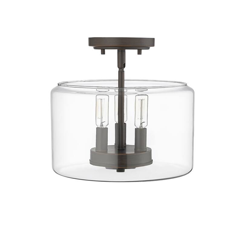 Millennium Lighting Asheville 3 Light Semi-Flush Ceiling Mount Fixture