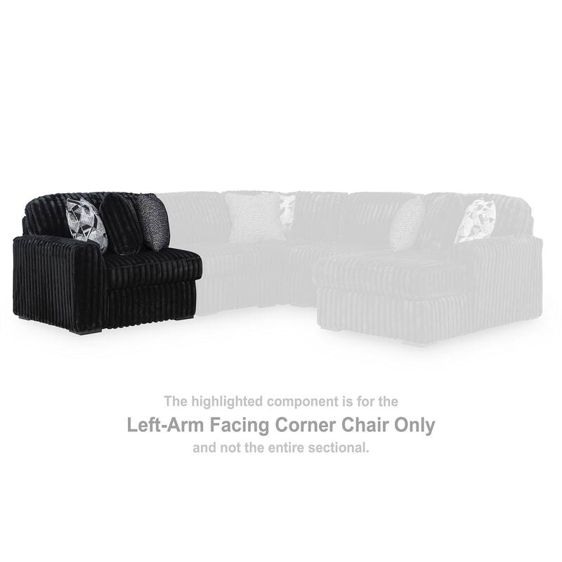 Signature Design by Ashley Midnight-Madness 3-Piece Sectional Sofa - 127"W x 40"D x 41"H