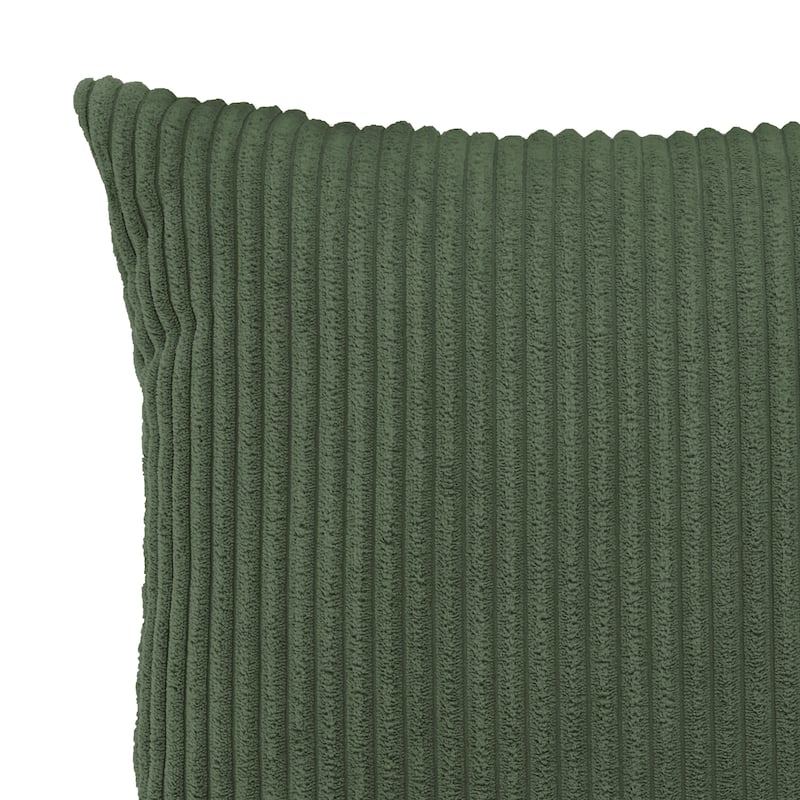 Set of 2 Modern Square Corduroy Accent Throw Pillow