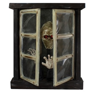 29" Lighted and Animated Opening Window Halloween Decoration