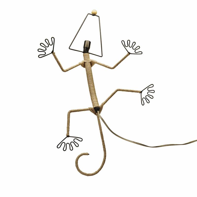 Gecko Wall Lamp Combo, Cocoa Leaves Shade, 16 x 7 x 24 in. - 16 x 7 x 24