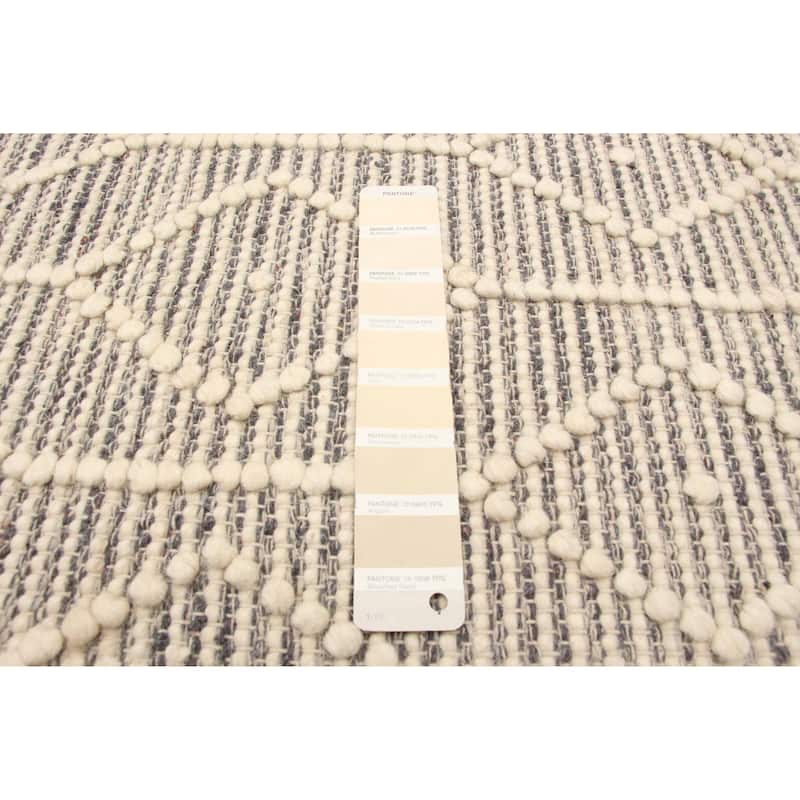 ECARPETGALLERY Braid weave Sienna Cream Wool Rug - 5'2 x 8'2