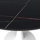 preview thumbnail 25 of 25, LeisureMod Bristol 40" Round Dining Table for 4 with Sintered Stone Tabletop in White Base for Kitchen & Dining Room