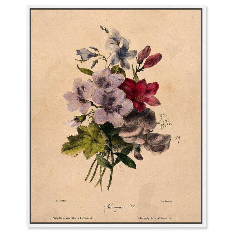 Elisa's Blooms Canvas by Art Remedy - White - 20" x 24"