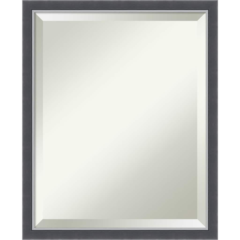 Beveled Wall Mirror - Eva Black Silver Thin Frame - Eva Black Silver Thin