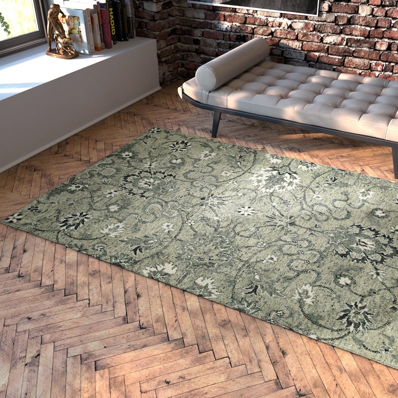 Origami Hand Tufted Wool Area Rug