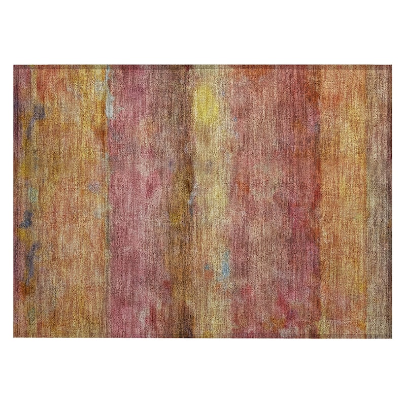 Machine Washable Indoor/ Outdoor Contemporary Ombre Chantille Rug