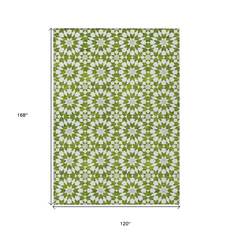 HomeRoots Floral Medallion Transitional Rectangle Outdoor Rug