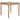 vidaXL Patio Table 31.5"x31.5"x30.3" Solid Teak Wood