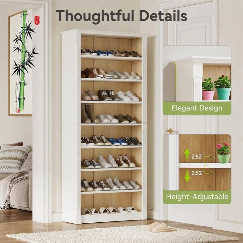 Tall 7-Tier Space-Saving Vertical Shoe Cabinet