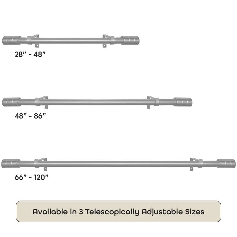 Buono II Cole Silver Decorative Rod & Finial 28-120 Inch