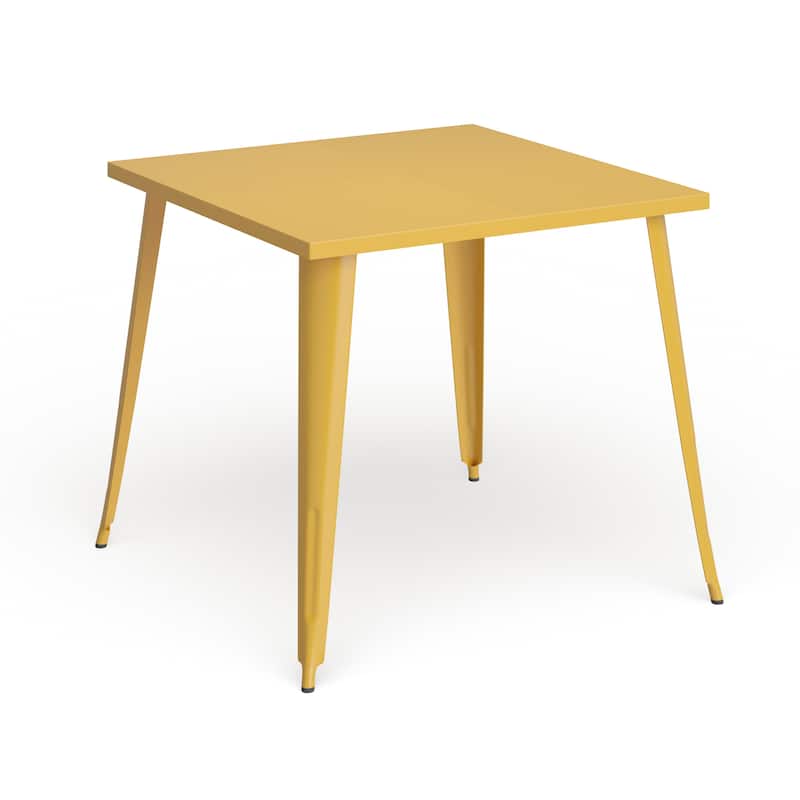 35.5'' Square Metal Indoor-Outdoor Table - 35.5"W x 35.5"D x 29.75"H