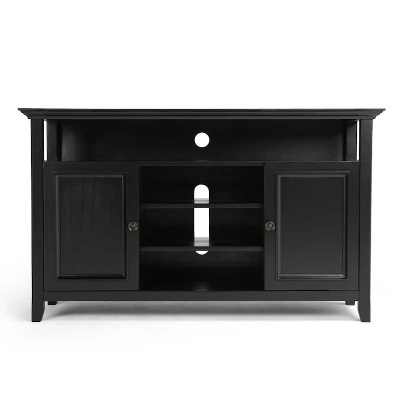 WYNDENHALL Halifax 54 inch Wide Solid Wood Transitional TV Stand - 54'' W x 18.9'' D x 31.9'' H