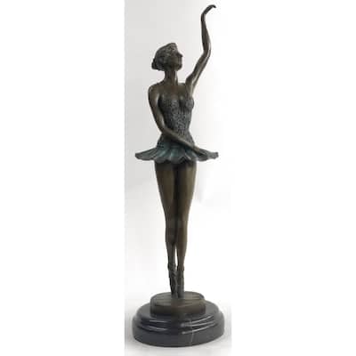 Bronze Sculpture Hand Made Signed Original Milo Ballerina Dancer Hot Cast Decor