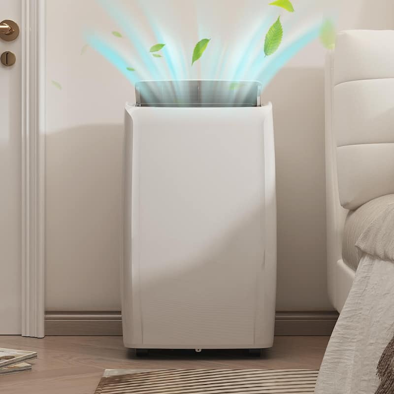 14000 Btus 4-In-1 Mode Portable Air Conditioner for Bedroom and Office - N/A - White