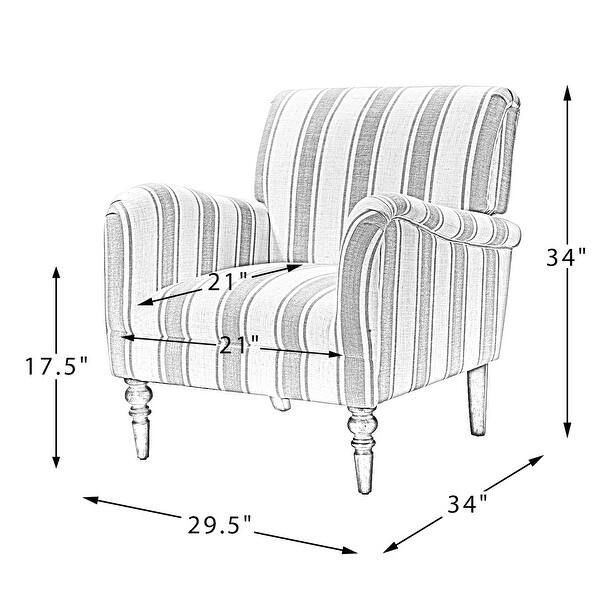 Mandan 29.5" Wide Contemporary Upholstered Amchair with Plaid Pattern by HULALA HOME
