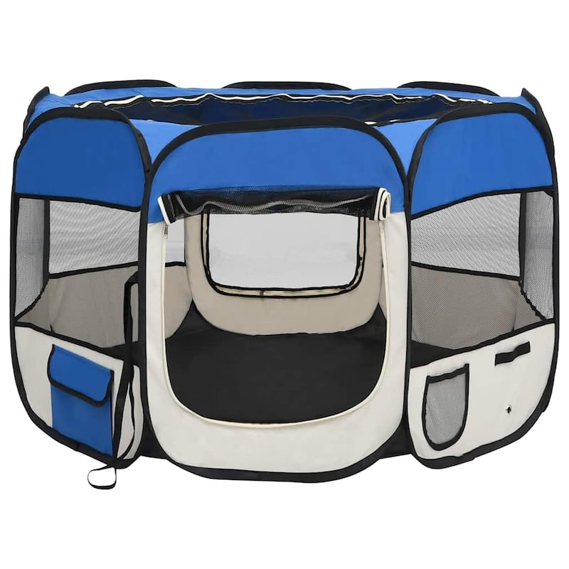 vidaXL Foldable Dog Playpen with Carrying Bag Dog Kennel Puppy Run Playpen