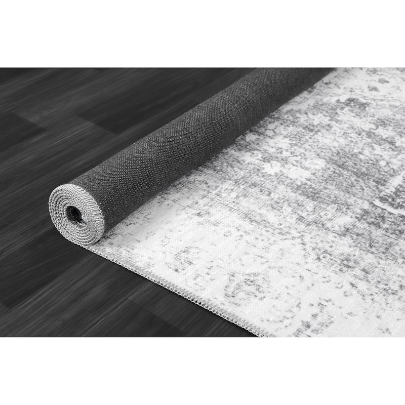 Vintage Medallion Machine Washable Non Slip Area Rugs for Living Room Bedroom Kitchen