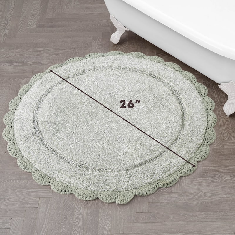 Laura Ashley Eloise Crochet Border Bath Mat