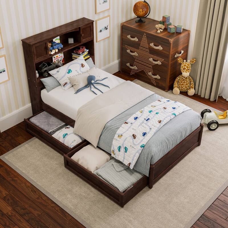 Hadley Platform Bed with Panel Footboard and Storage Drawers