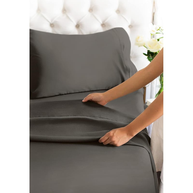 CGK Linens Brushed Microfiber Soft Wrinkle free 4 Piece Bed Sheet Set