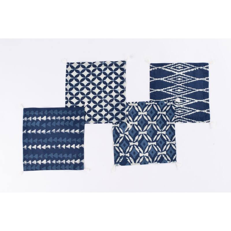 Ian, Cotton, Linen Cocktail Napkin Set (Set of 4)