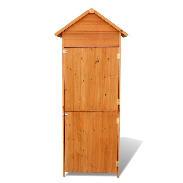 Shop Vidaxl Garden Storage Cabinet Brown 31 1 X19 3 X74 8
