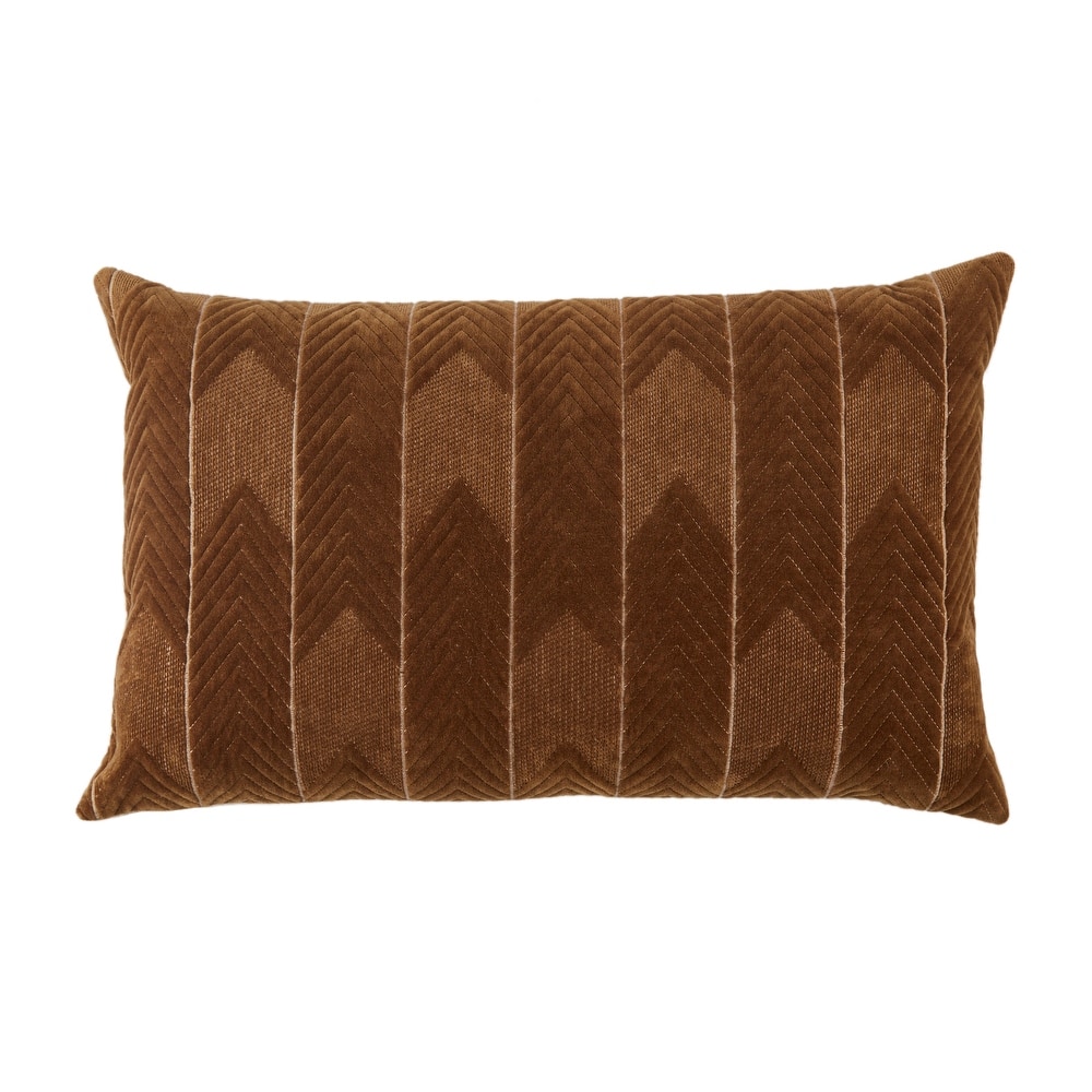 Drancy Velvet Chevron Lumbar Pillow