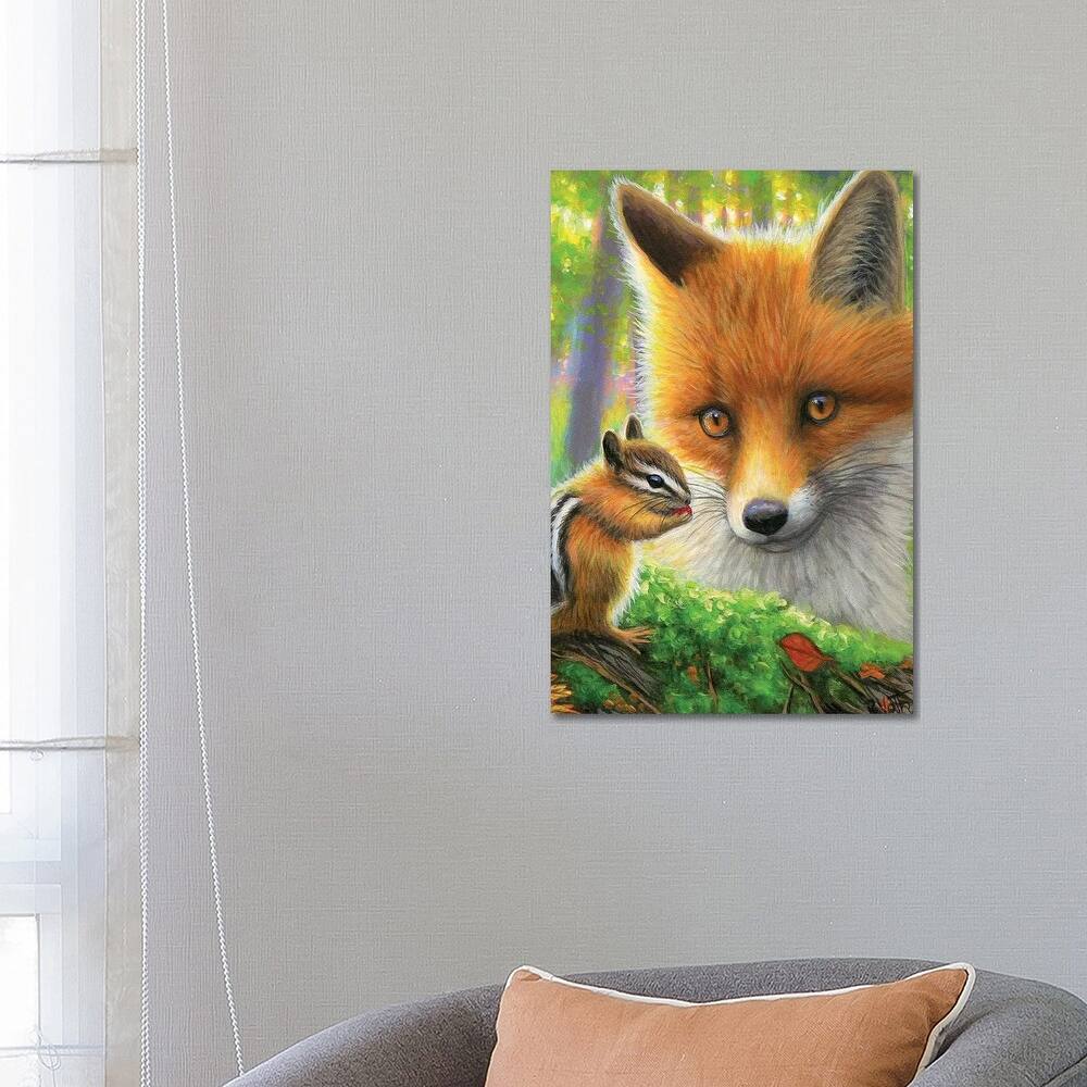 iCanvas "A New Friend For Little Fox" by Bridget Voth Canvas Print