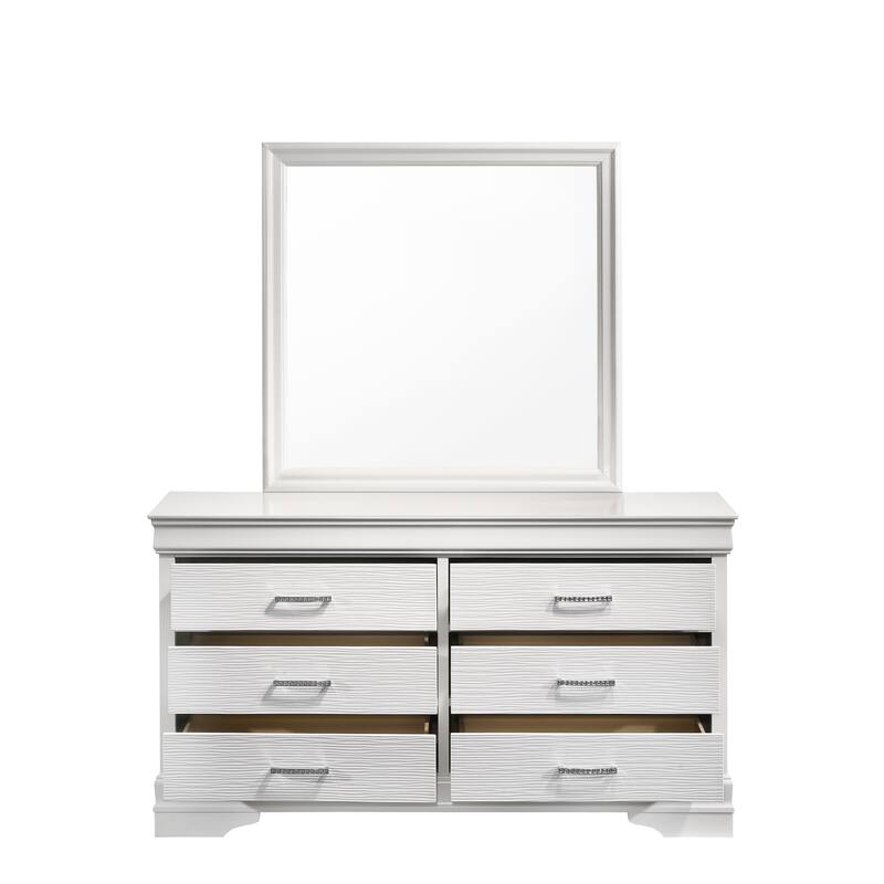 Modern Brooklyn 6 Drawer Dresser made with Wood