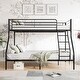 preview thumbnail 1 of 8, Heavy Duty Twin-over-Full Metal Bunk Bed with Safety Features Black