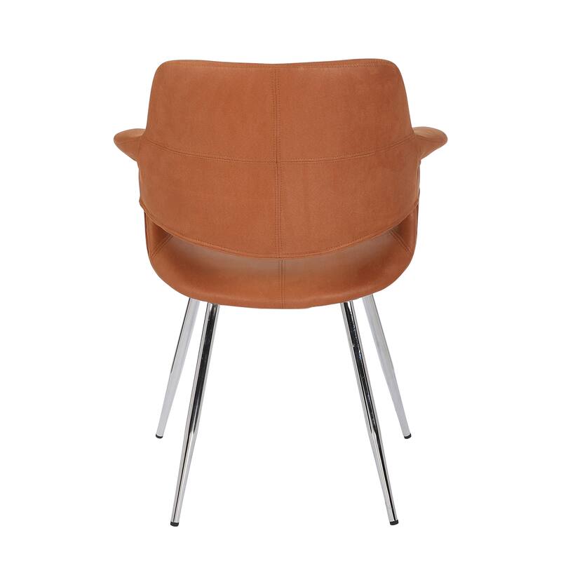 Silver Orchid Fauske Upholstered Chair with Metal Legs - Set of 2