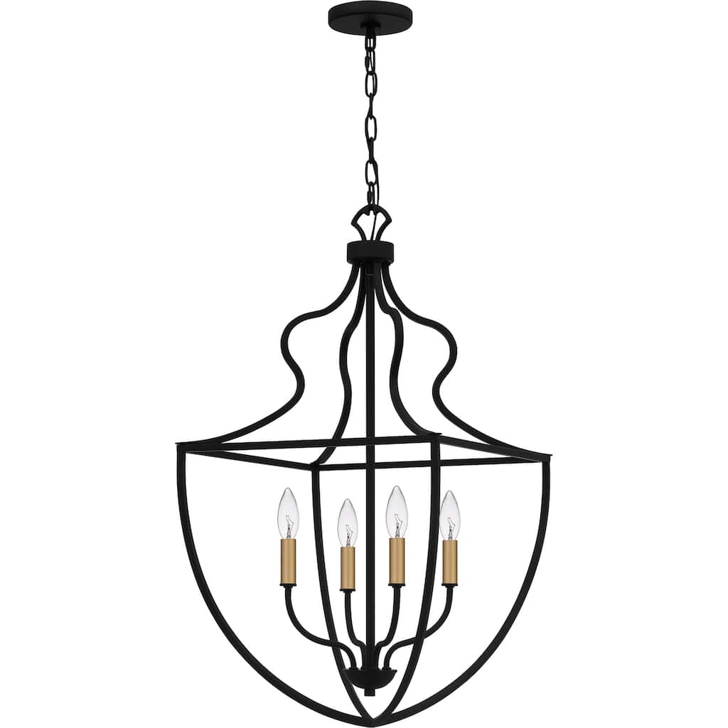 Keeley 4-Light Matte Black Pendant Light
