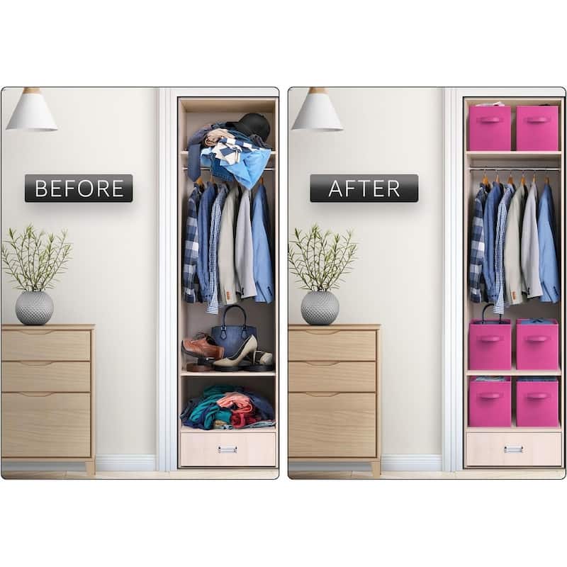 Sorbus 11" Foldable Storage Cube Basket Lightweight Organization Solutions - Single Pack - 11" x 10.5 x 10.5