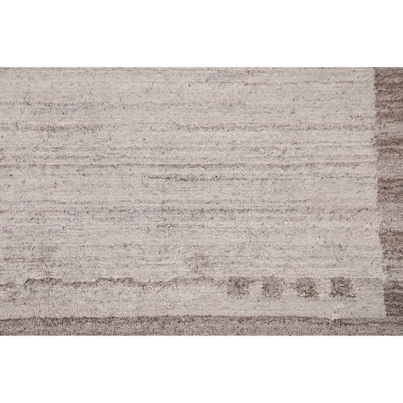 Tribal Beige Gabbeh Indian Area Rug Handmade Oriental Wool Carpet - 5'5" x 7'7"